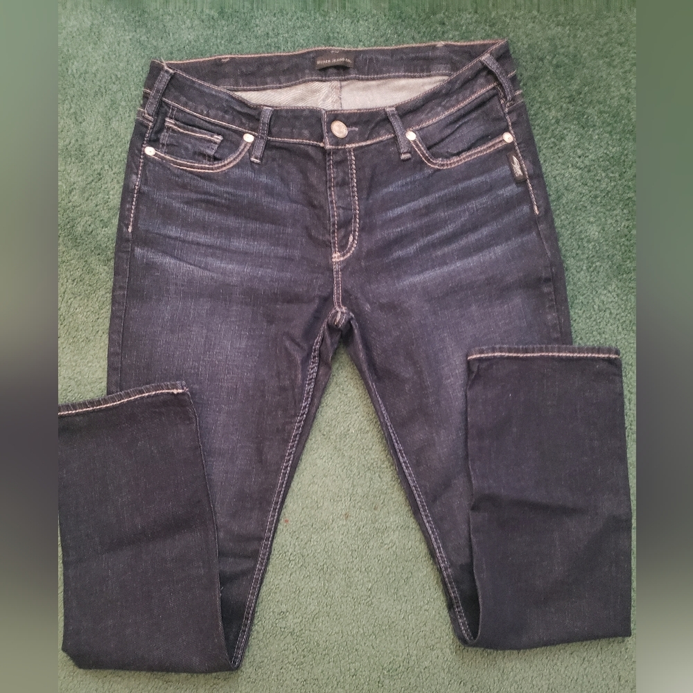 Silver Brand Jean Elyse Straight Dark Wash